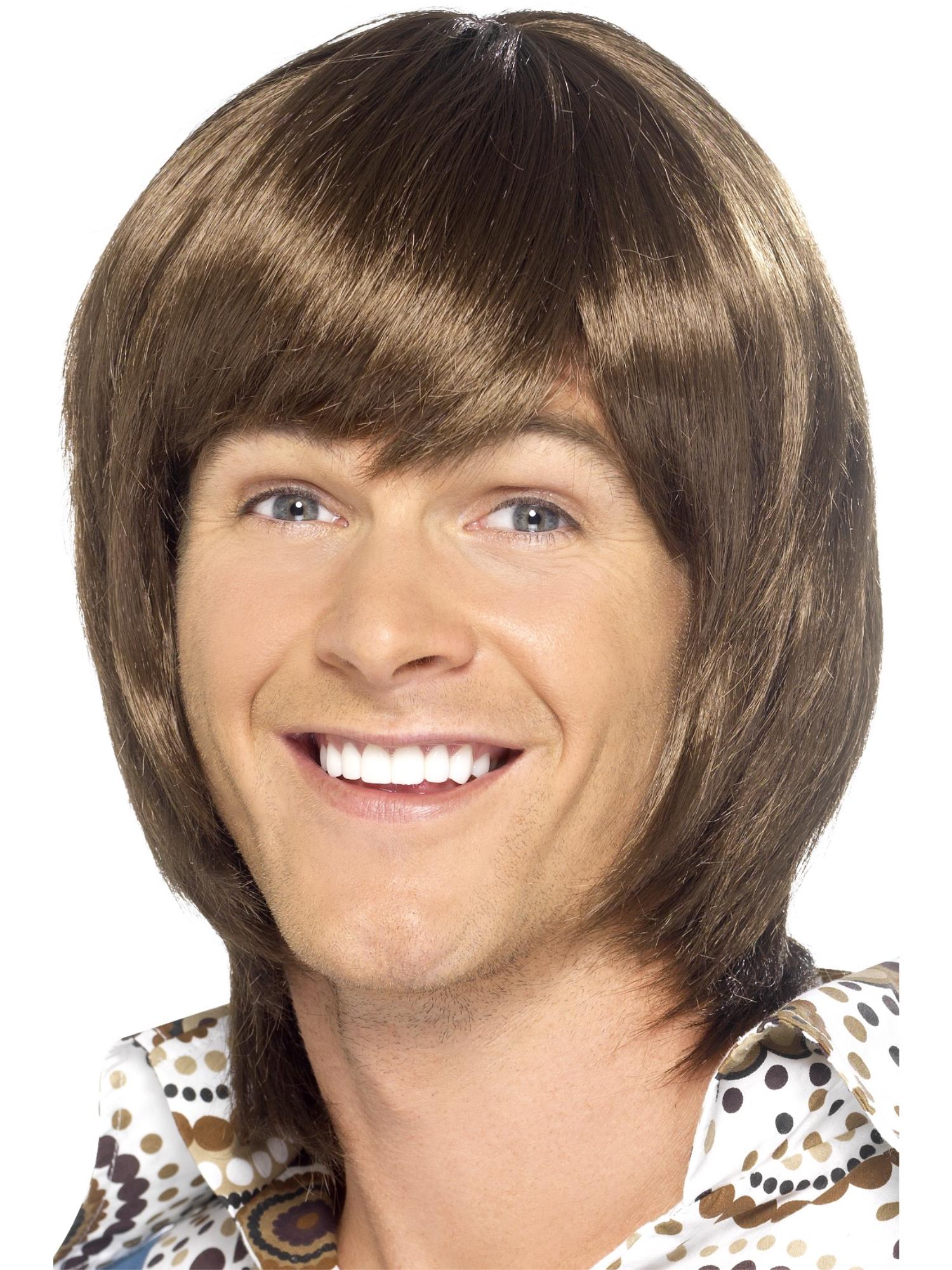 70s Heartthrob Wig – Brown Fancy Dress Wig
