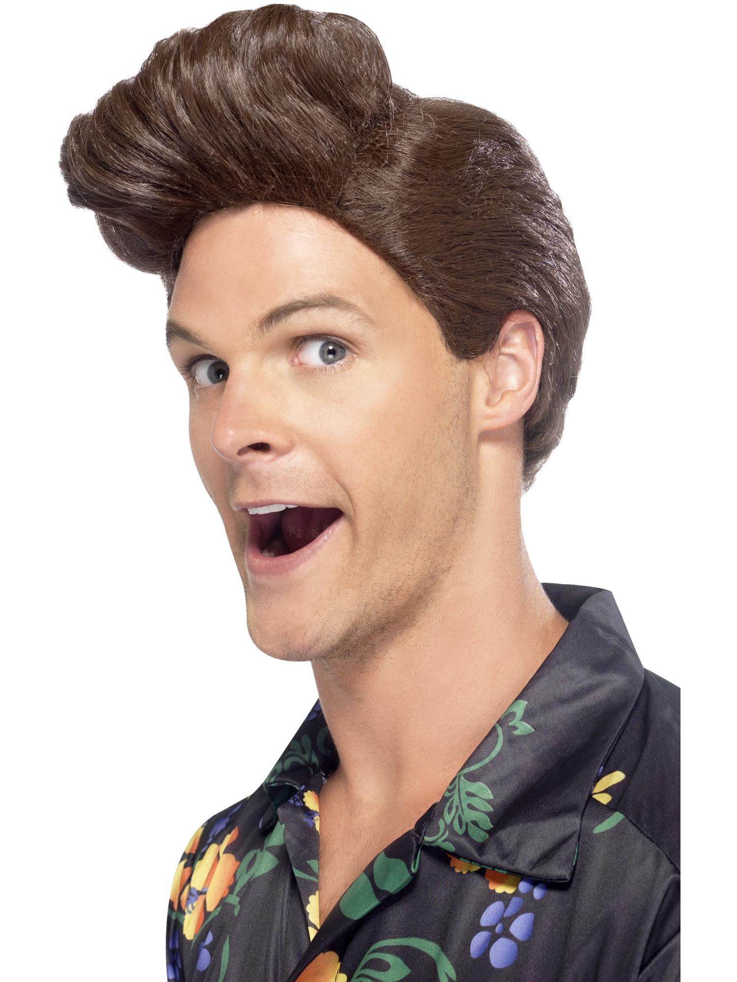 Nineties Detective Wig – Brown Fancy Dress Wig