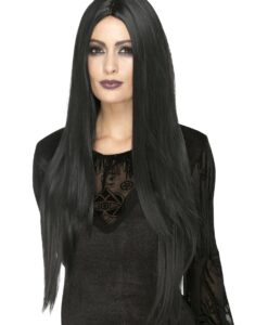 Deluxe Witch Wig – Black, Extra Long Heat Style able | Morticia-Style