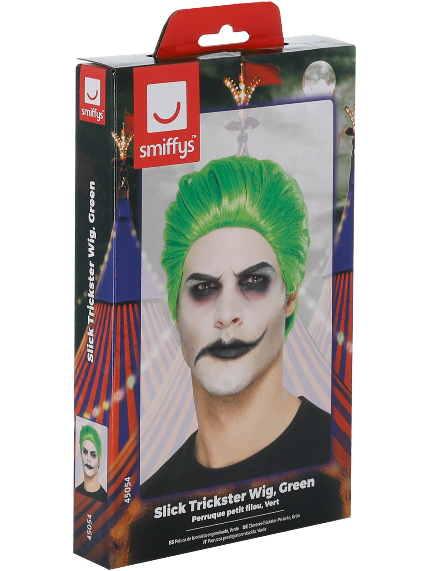 Slick Trickster Wig – Green Joker-Style Fancy Dress Wig - Image 4
