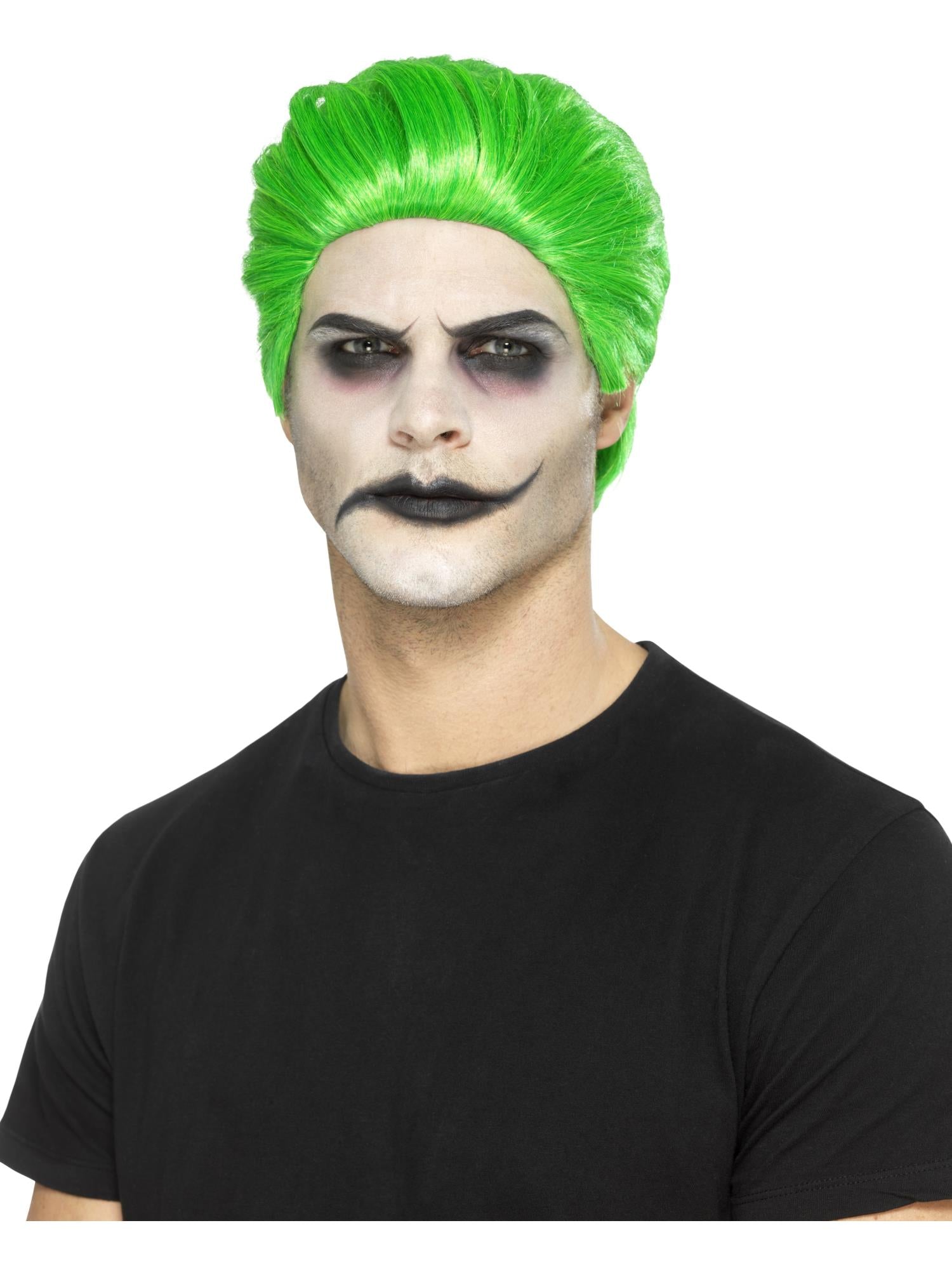 Slick Trickster Wig – Green Joker-Style Fancy Dress Wig