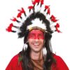 Indian Chief Headdress – Black / White / Red