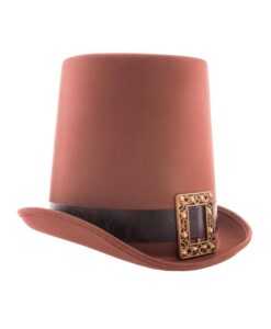 Brown “Stovepipe” Top Hat with Buckle
