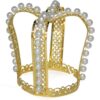 Mini Crown – Gold with Pearl Trim