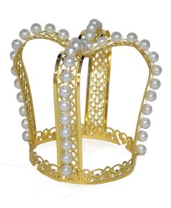 Mini Crown – Gold with Pearl Trim
