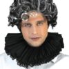 Elizabethan Frilled Collar – Black (Baroque Style)