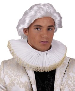 Elizabethan Frilled Collar – White (Baroque Style)