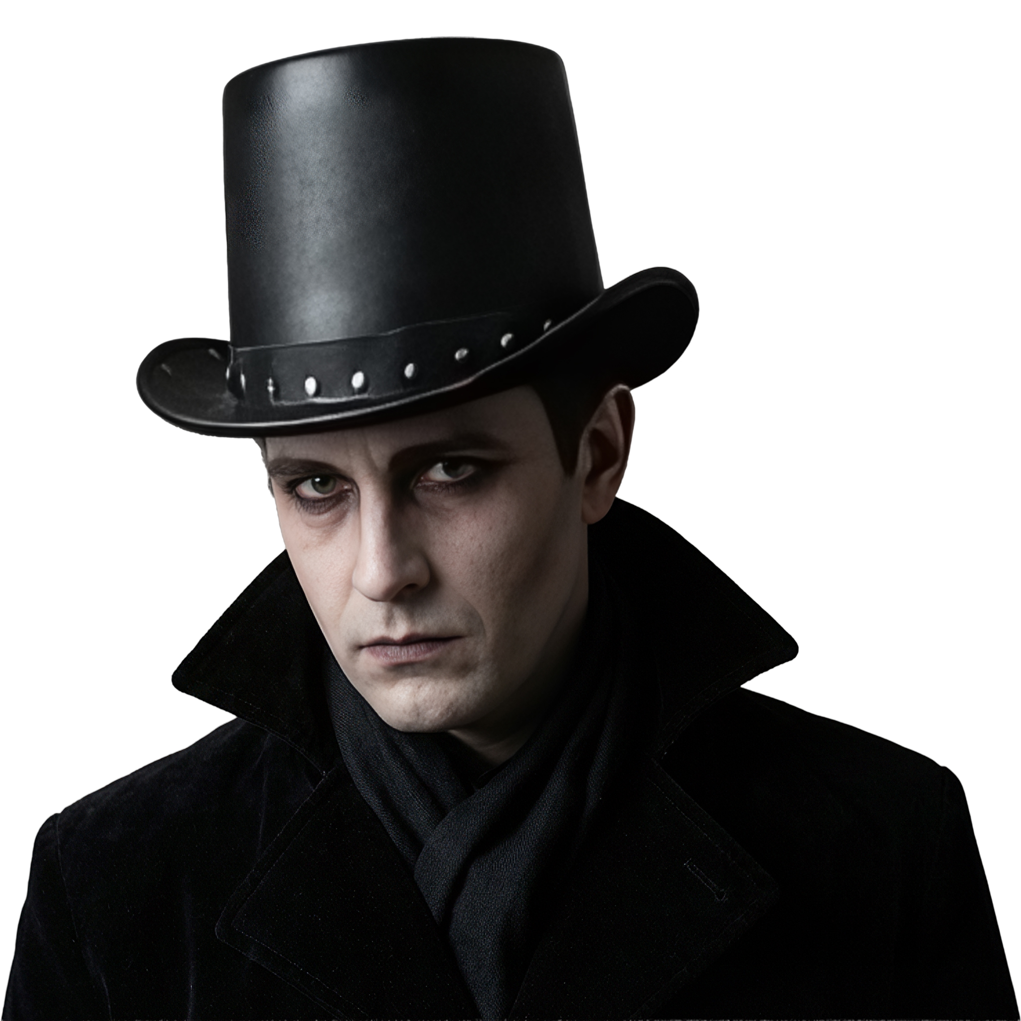 Leather-Look Top Hat