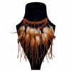 Nayavu Leather & Feather Native American Style Necklace