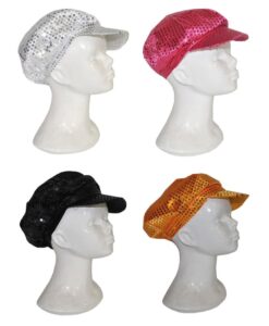 60s / 70s Sequin Caps – 4 Colour Options