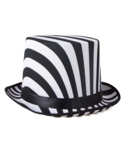 Top Hat – Black & White Stripe