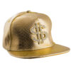 Metallic Gold Baseball Cap with $ Logo