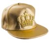 Metallic Gold Baseball Cap with Jewelled Crown
