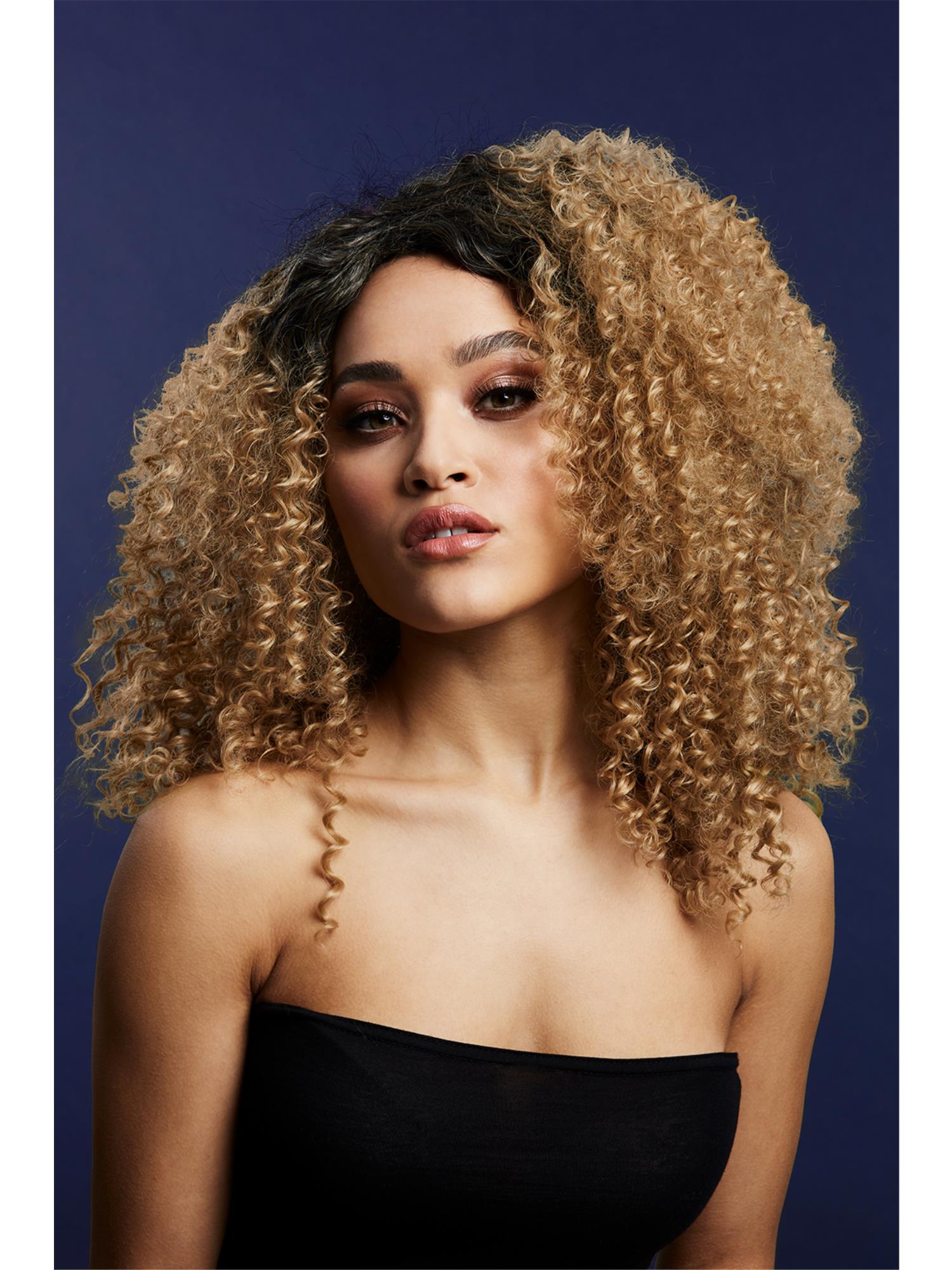 Fever Lizzo Wig – Big Curls, Short with Centre Parting, 3 colours
