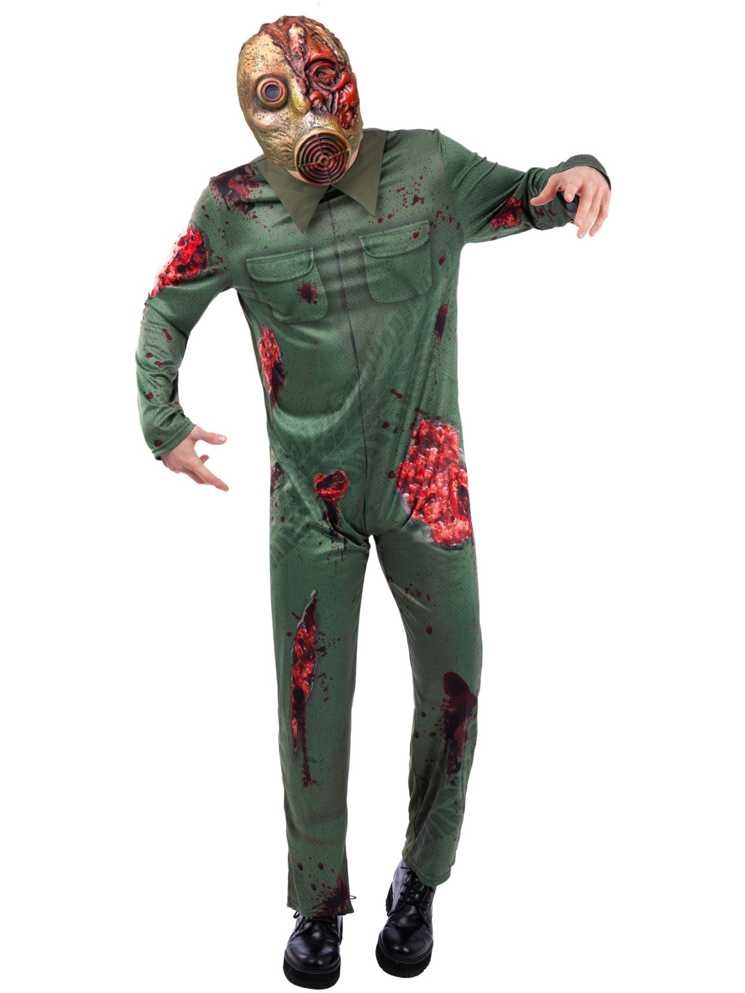 Revenge Killer Gas Mask Zombie Costume – Jumpsuit & Mask - Image 2