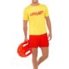 Lifeguard Beach Costume – Yellow T-Shirt & Shorts (90s Theme)