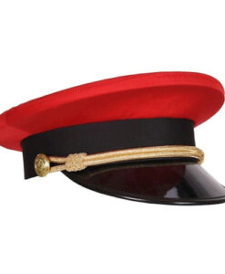 Deluxe Porter / Doorman Cap – Red Peaked