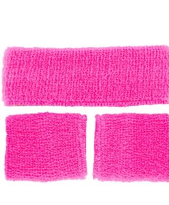 80s Neon Sweatband Kit – Neon Pink