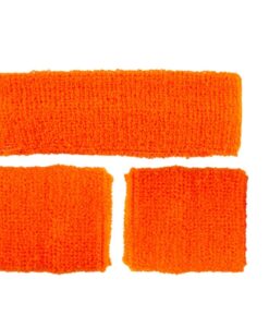 80s Neon Sweatband Kit – Neon Orange