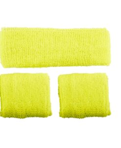 80s Neon Sweatband Kit – Neon Yellow