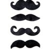Set of 4 Self-Adhesive Moustaches - Black