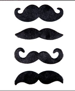 Set of 4 Self-Adhesive Moustaches - Black
