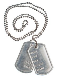 Dog Tags on Necklace – Army / Military Accessory