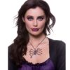 Halloween Jewelled Spider Pendant on Chain