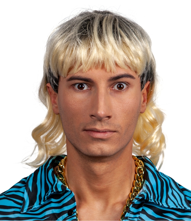 80s Exotic Mullet Wig – Blonde with Dark Roots