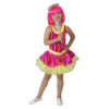 Kids Neon 80s Party Dress with Belt
