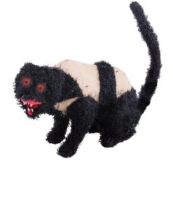 Light-Up Bandaged Black Cat Halloween Decoration – 35cm