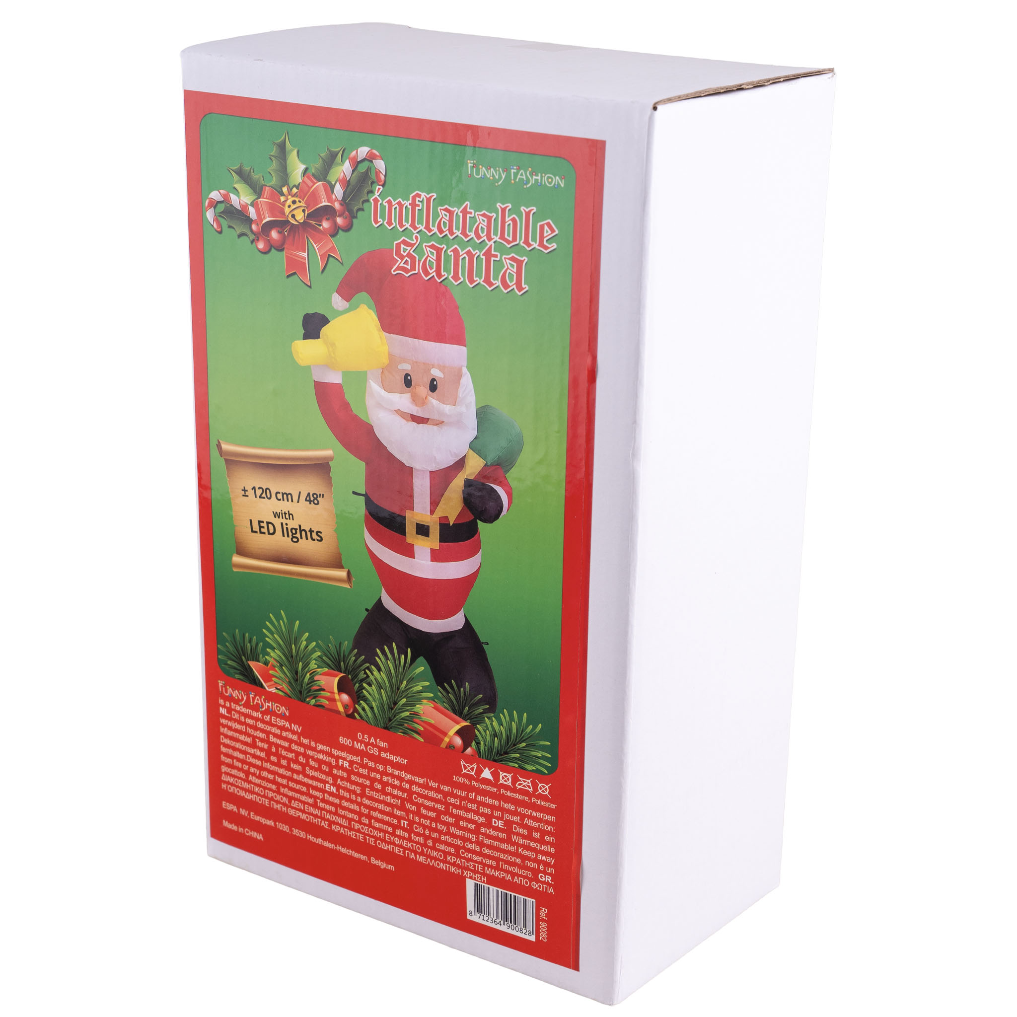 Santa Inflatable with 3 LED Lights – 120cm - Image 2