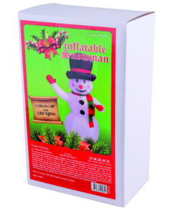 Alternative view of Inflatable Snowman with 3 LED Lights – 120cm