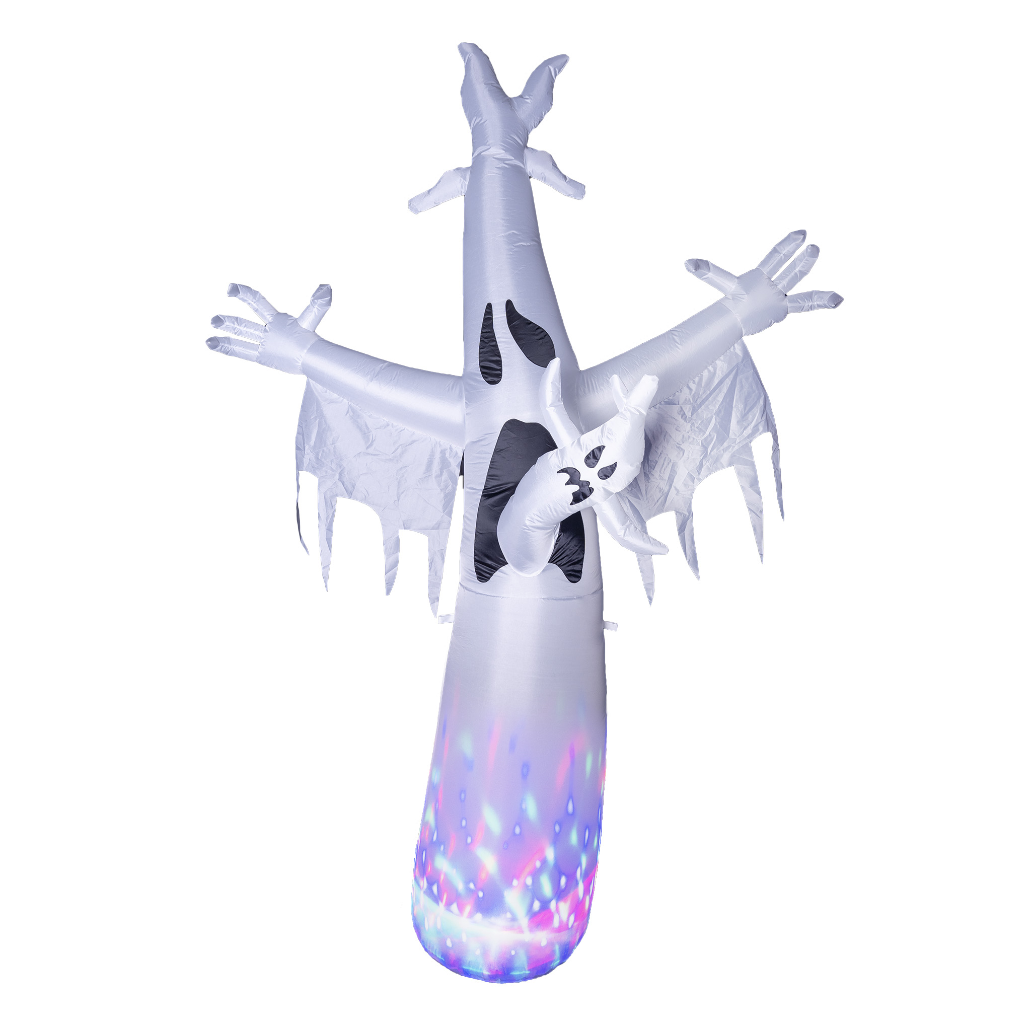 Giant Inflatable Shouting Ghost – 245cm Light-Up Display